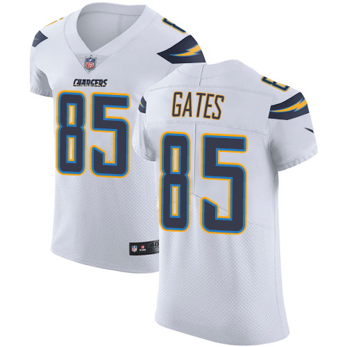 Nike Chargers #85 Antonio Gates White Men's Stitched NFL Vapor Untouchable Elite Jersey - Click Image to Close